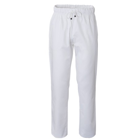 Pantalone cuoco Plutone unisex taglia M bianco Giblor's