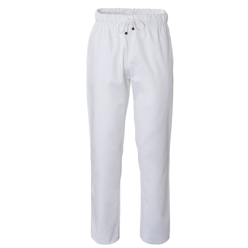 Pantalone cuoco Plutone unisex taglia M bianco Giblor's