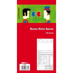 Blocco buste nota spese 28 x 15cm Edipro conf. 25 buste