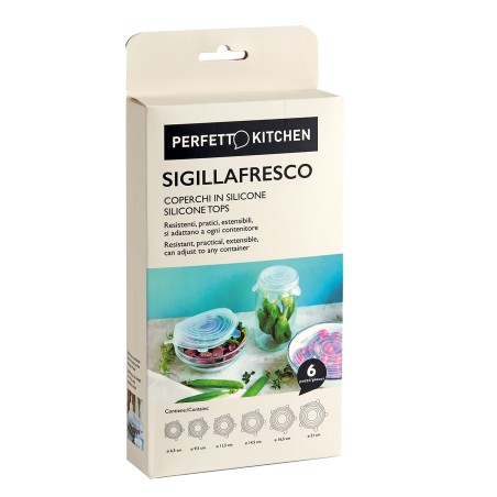 Coperchi in silicone Sigillafresco Perfetto set 6 pezzi