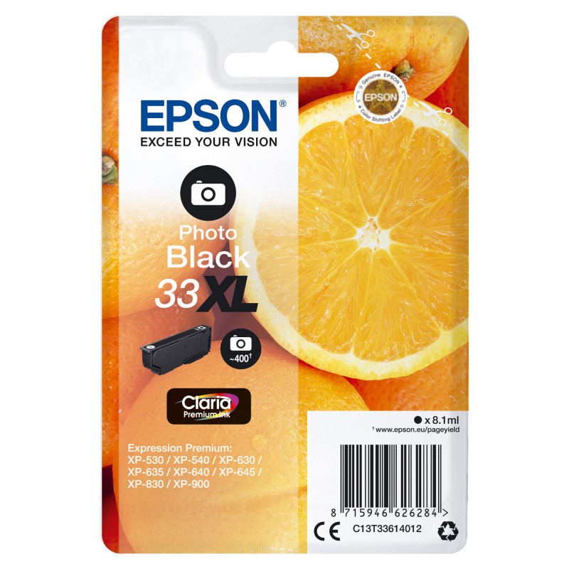 Epson Cartuccia ink 33XL Nero Photo C13T33614012 8