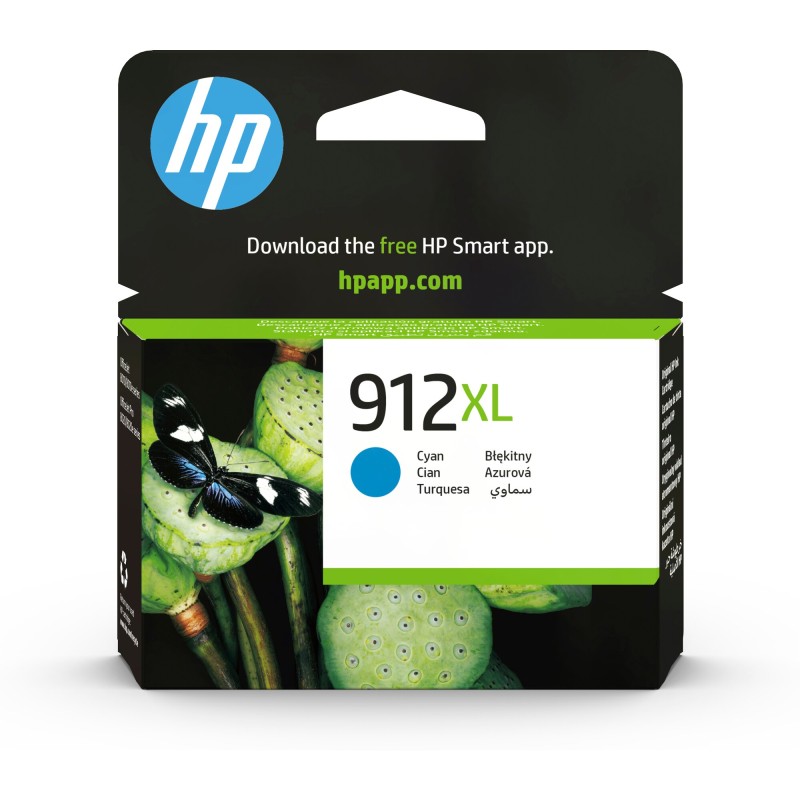 Hp Cartuccia ink originale 912XL Ciano 3YL81AE 825 pag