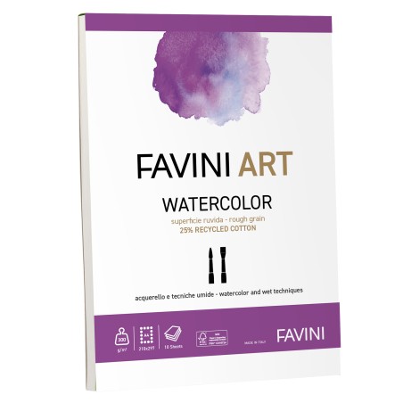 Album collato Watercolor A4 300 gr 10 fogli Favini Art