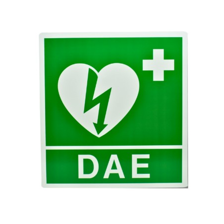 Cartello da muro DAE per defibrillatore 34 x 36 cm PVS