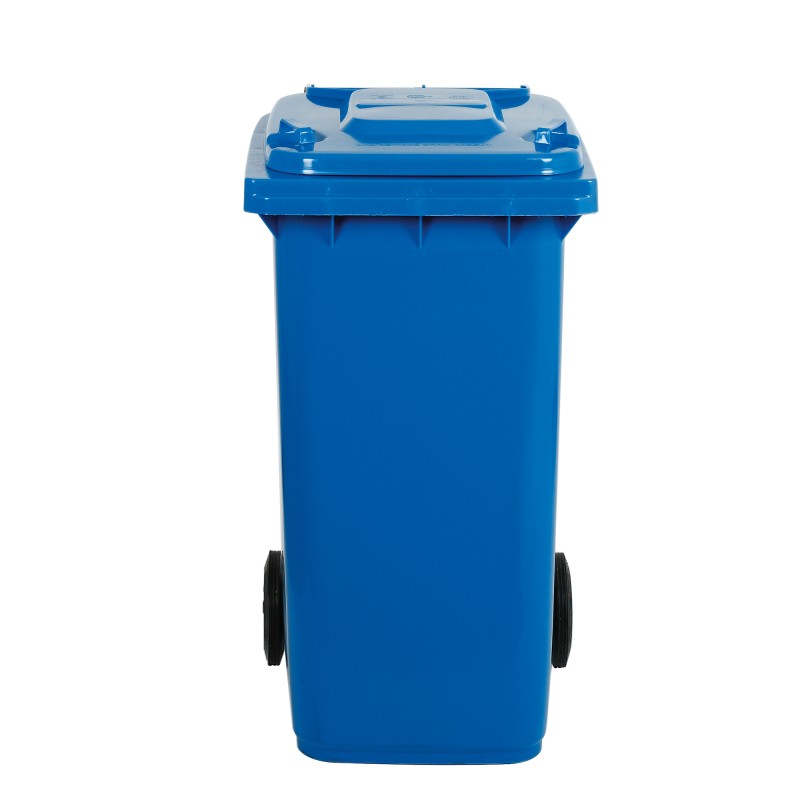 Bidone carrellato 58x73x107 cm 240 L blu Mobil Plastic