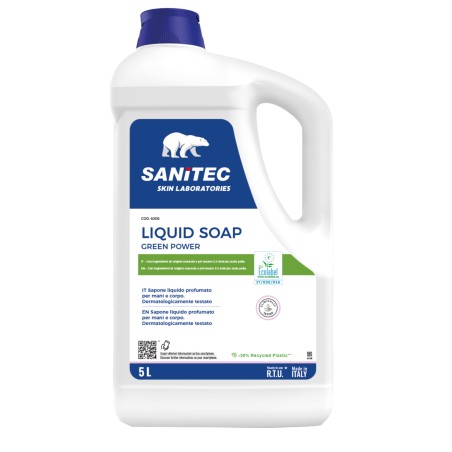 Sapone liquido Green Power tanica 5 L floreale Sanitec