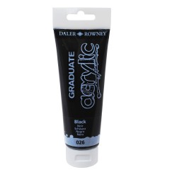 Colore acrilico fine Graduate 120 ml nero Daler Rowney