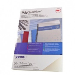 Copertine PolyClear View A4 300 micron PPL neutro trasparente opaco GBC conf. 100 pezzi