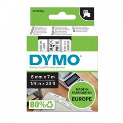 Nastro D1 436130 6 mm x 7 mt nero/bianco Dymo