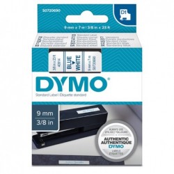 Nastro D1 409140 9 mm x 7 mt blu/bianco Dymo