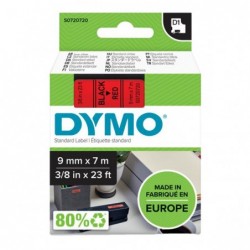 Nastro D1 409170 9 mm x 7 mt nero/rosso Dymo