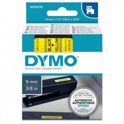 Nastro D1 409180 9 mm x 7 mt nero/giallo Dymo