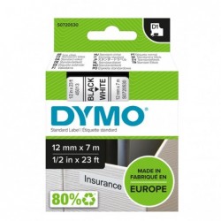 Nastro D1 450130 12 mm x 7 mt nero/bianco Dymo