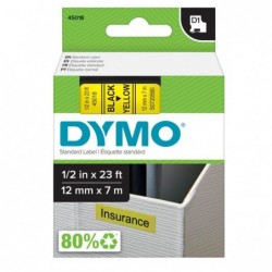 Nastro D1 450180 12 mm x 7 mt nero/giallo Dymo