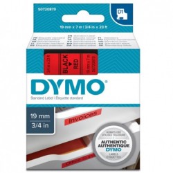 Nastro D1 458070 19 mm x 7 mt nero/rosso Dymo