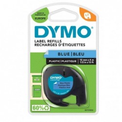 Nastro Letratag 912050 in plastica 12 mm x 4 mt blu Dymo