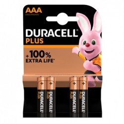 Pila Mini Stilo AAA Plus100 MN2400 Duracell blister 4 pezzi