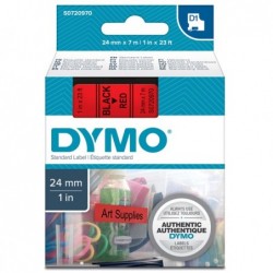 Nastro D1 537170 24 mm x 7 mt nero/rosso Dymo