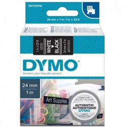 Nastro D1 537210 24 mm x 7 mt bianco/nero Dymo