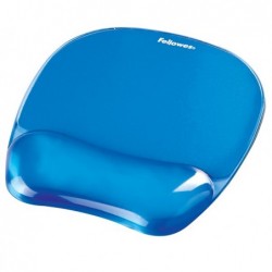 Mousepad con poggiapolsi in gel blu trasparente Fellowes