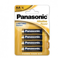 Pile Stilo AA 1,5V alcalina Panasonic blister 4 pezzi