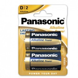 Pile Torcia D 1,5V alcalina Panasonic blister 2 pezzi