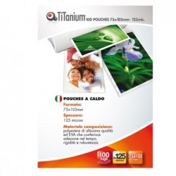 Pouches jumbo card 75x105 mm 2x125 micron Titanium conf. 100 pezzi