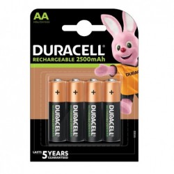 Pile AA ricaricabili 2500 mAh Duracell Precharged blister 4 pezzi