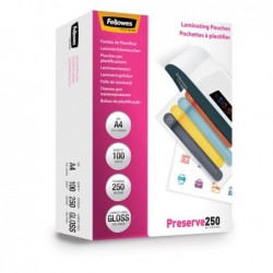 Pouches Preserve250 A4 216x303 mm 2x250 micron Fellowes scatola 100 pezzi