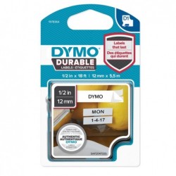 Nastro D1 Durable 1978364 12 mm x 5,5 mt nero/bianco Dymo