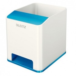 Portapenne con amplificatore WOW 9x10x10 cm blu Leitz