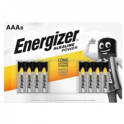 Pile Ministilo AAA 1,5V Energizer Alkaline Power blister 8 pezzi