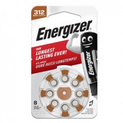 Pile per apparecchi acustici 312 Zinc Air Energizer blister 8 pezzi