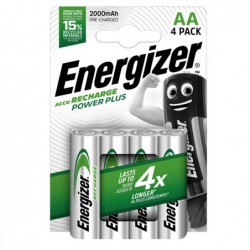 Pile AA Power Plus ricaricabili Energizer blister 4 pezzi