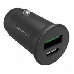 Alimentatore car charger con porte USB/USB TypeCB Mediacom