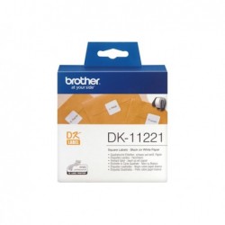 Brother Rotolo 1000 Etichette quadrate 23 x 23 mm Nero/Bianco DK11221