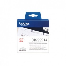 Brother Rotolo etichetta continua Nero/Bianco 12mm x 30,48mt DK22214