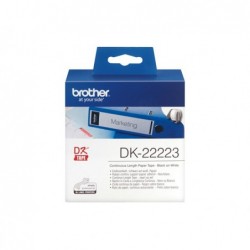 Brother Nastro adesivo Nero/Bianco 50mm x 30,48mt DK22223