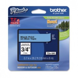 Brother Nastro Nero/Blu TZE541 18mm x 8mt