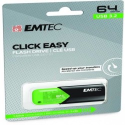 Emtec Memoria USB B110 USB 3.2 Click&Easy verde ECMMD64GB113 64 GB