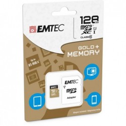 Emtec Micro SDXC Class 10 Gold + con Adattatore ECMSDM128GXC10GP 128GB