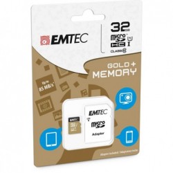 Emtec Micro SDHC Class 10 Gold + con Adattatore ECMSDM32GHC10GP 32GB