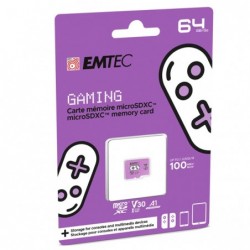 Emtec mSD Gaming UHSI U3 V30 A1 Viola 64GB EMTSDM64GXCU3G