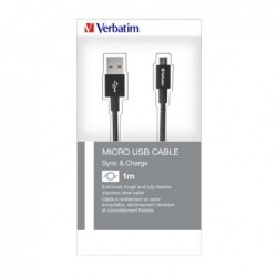 Verbatim Cavo MICRO B USB CABLE SYNC & CHARGE 100CM NERO 48863