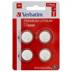 Verbatim Blister 4 MicroPile a pastiglia CR2025 litio 49532 3V