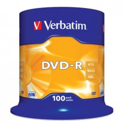 Verbatim Scatola 100 DVDR serigrafato 43549 4,7GB