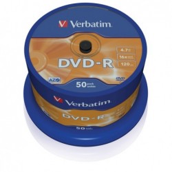 Verbatim Scatola 50 DVDR argento lucido 43548 4,7GB