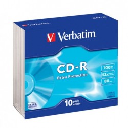 Verbatim Scatola 10 CDR DataLife Extra Protection slim case 52X 700MB