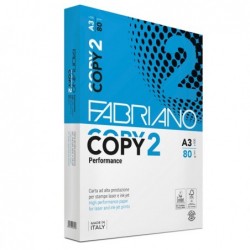 Carta Copy 2 A3 80 gr bianco Fabriano conf. 500 fogli