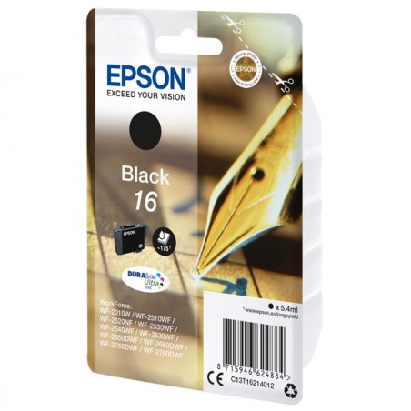 Epson Cartuccia ink 16 Nero C13T16214012 5,4ml